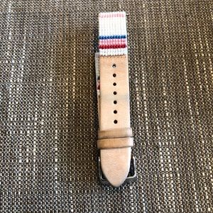 Fossil 18mm Leather/ Beaded Watch Strap